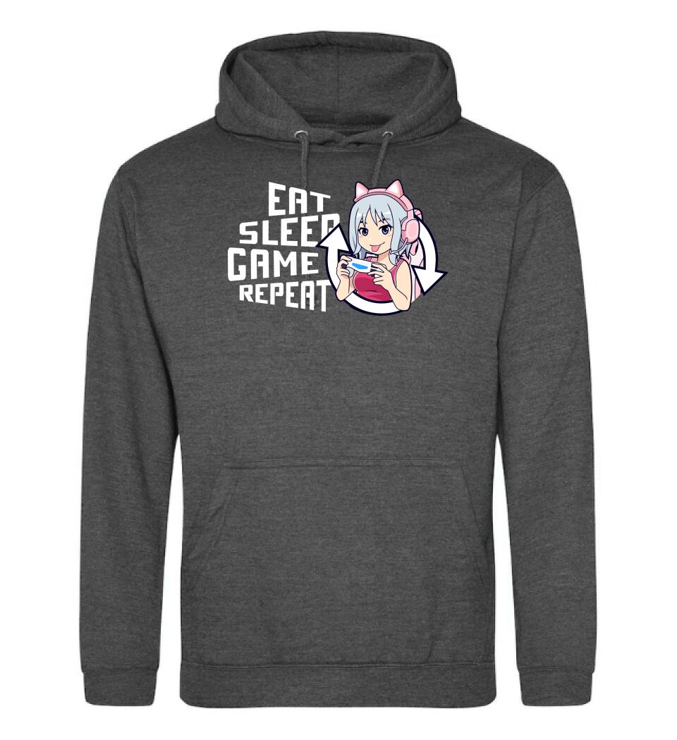 Eat sleep game repeat csajos Póló