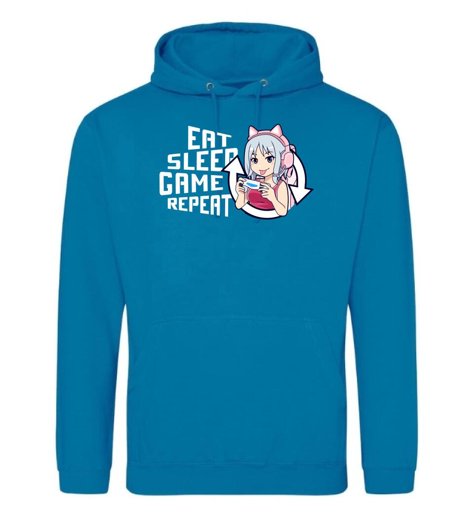 Eat sleep game repeat csajos Póló