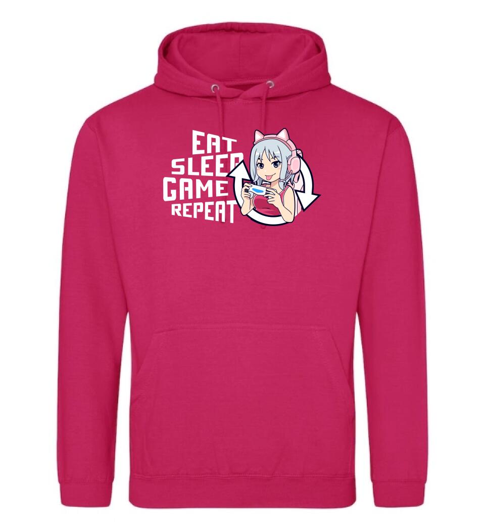 Eat sleep game repeat csajos Póló