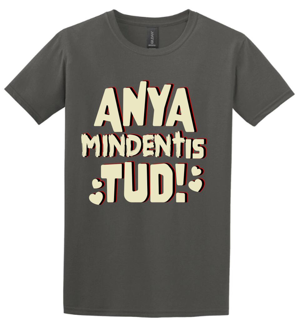 ANYA MINDENT IS TUD Póló