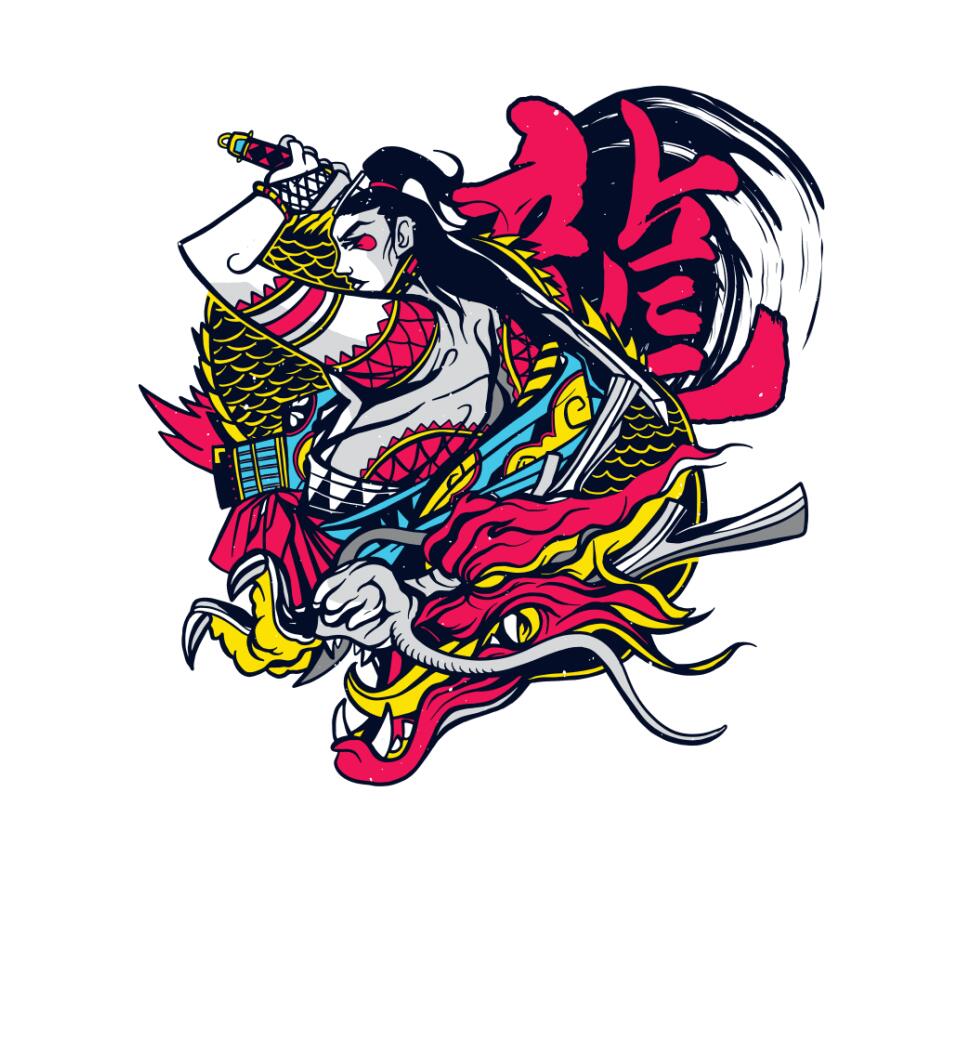 Samurai Dragon Póló