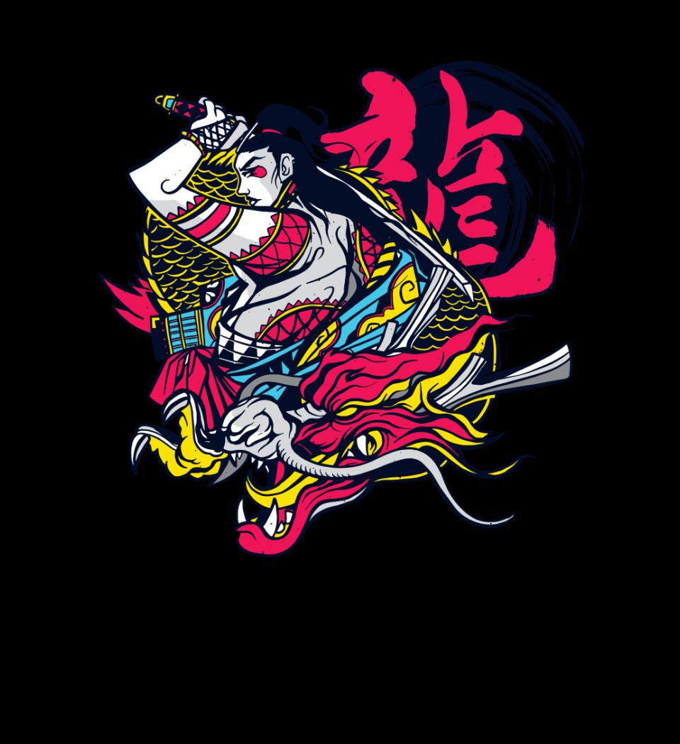 Samurai Dragon Póló