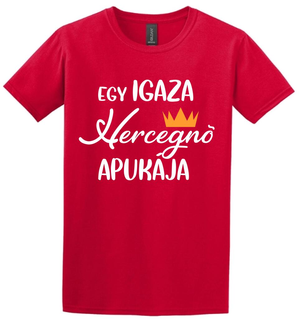 Egy igazi hercegnő apukája Páros pólós minta