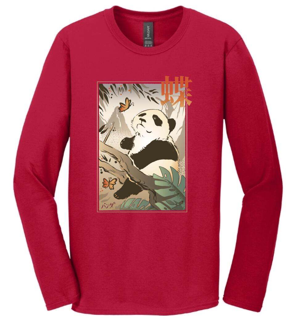 Panda Butterfly Japanese Póló
