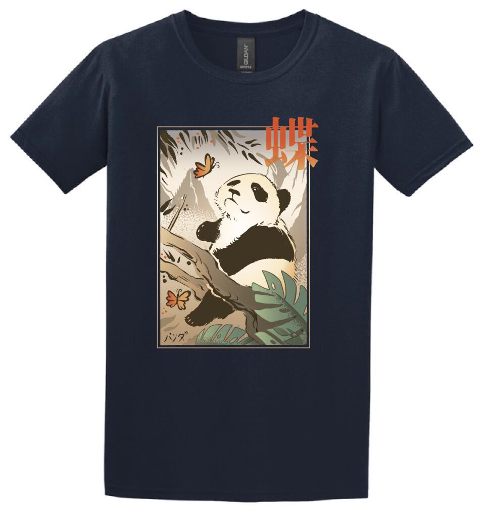 Panda Butterfly Japanese Póló