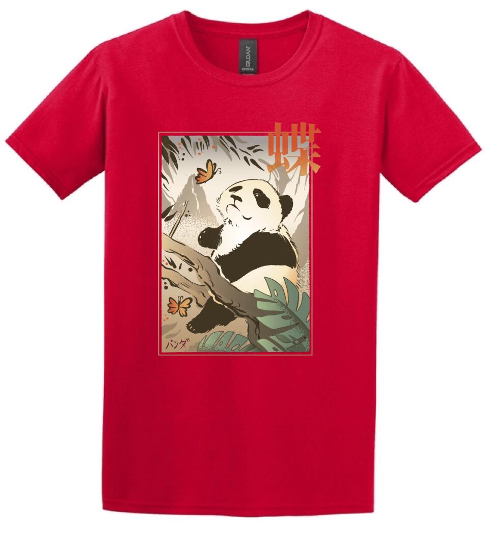 Panda Butterfly Japanese Póló