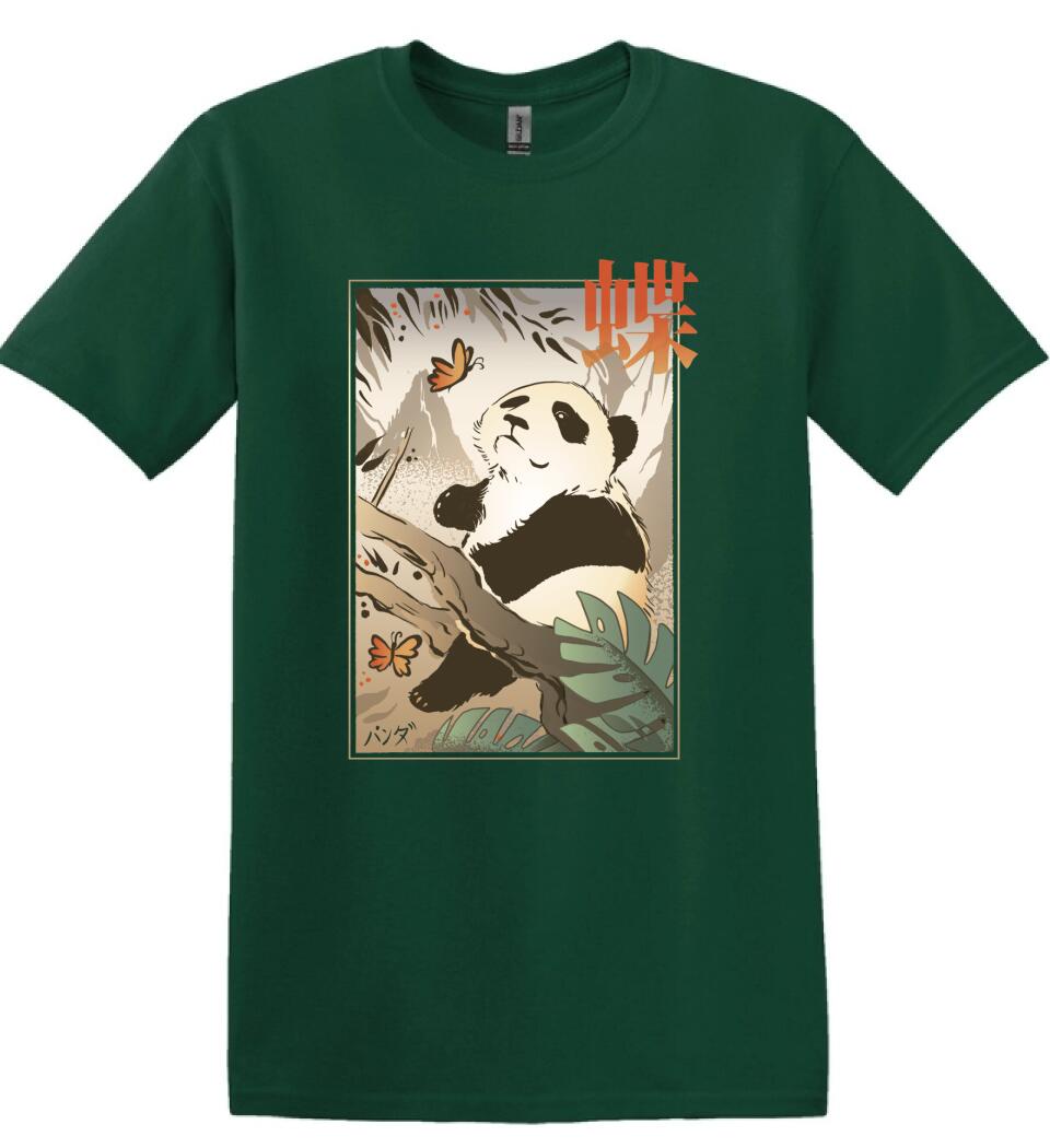 Panda Butterfly Japanese Póló