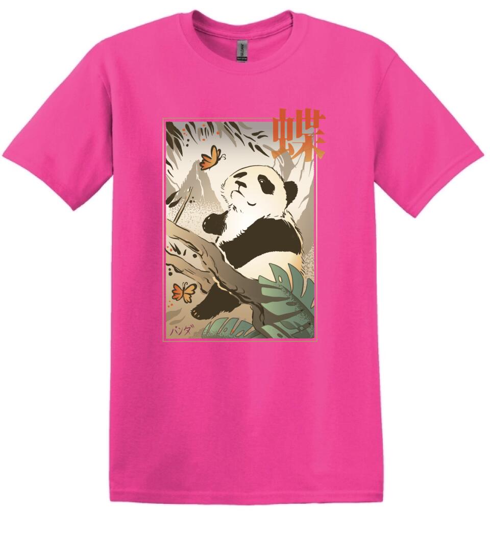 Panda Butterfly Japanese Póló