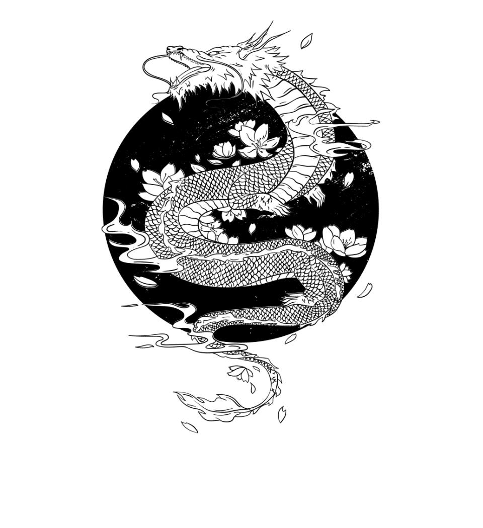 JapaneseTattooDragon Póló