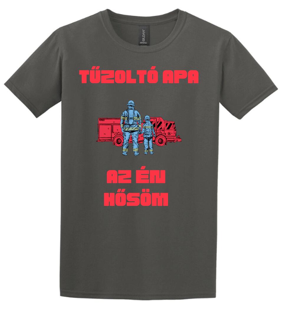 Tűzoltó apa hős póló