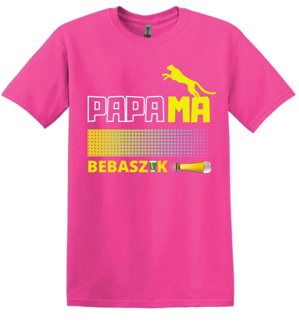 Papamabebaszik szines póló