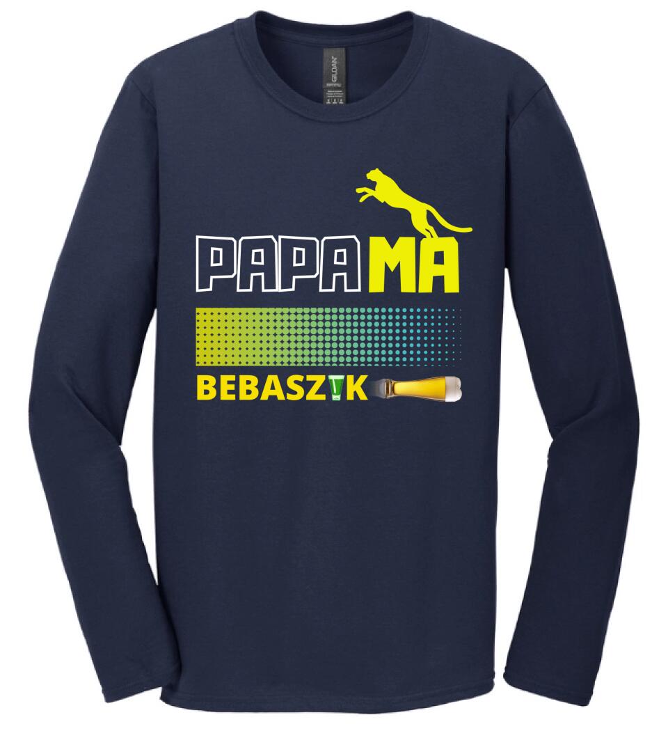 Papamabebaszik szines póló