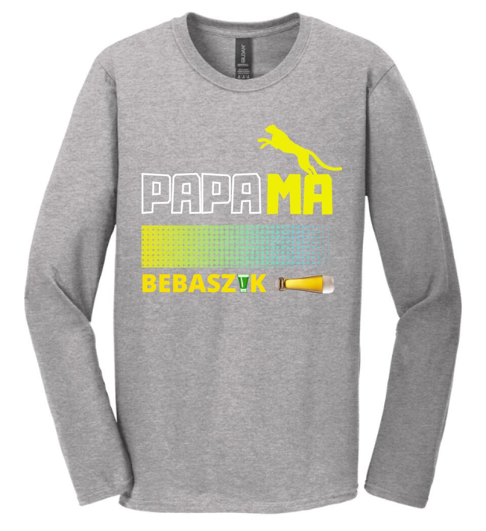 Papamabebaszik szines póló