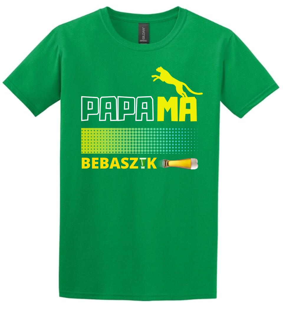 Papamabebaszik szines póló