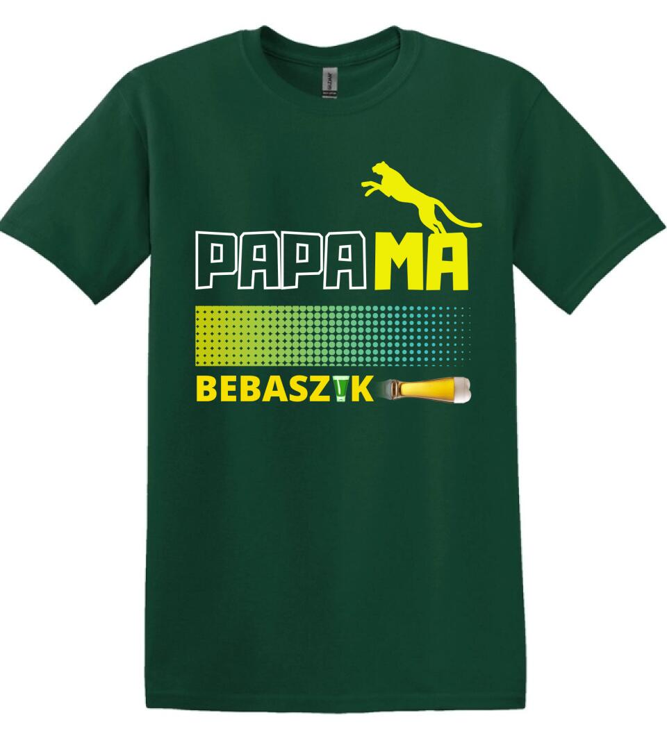 Papamabebaszik szines póló