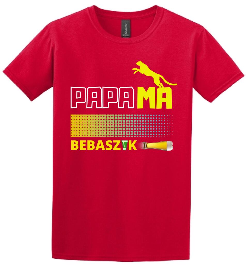 Papamabebaszik szines póló