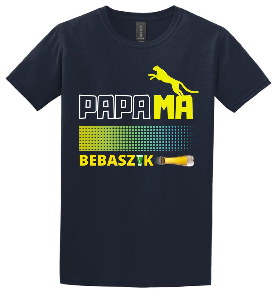 Papamabebaszik szines póló
