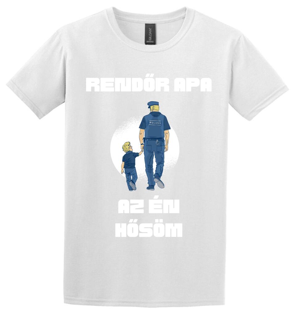 Rendőr apa hős póló