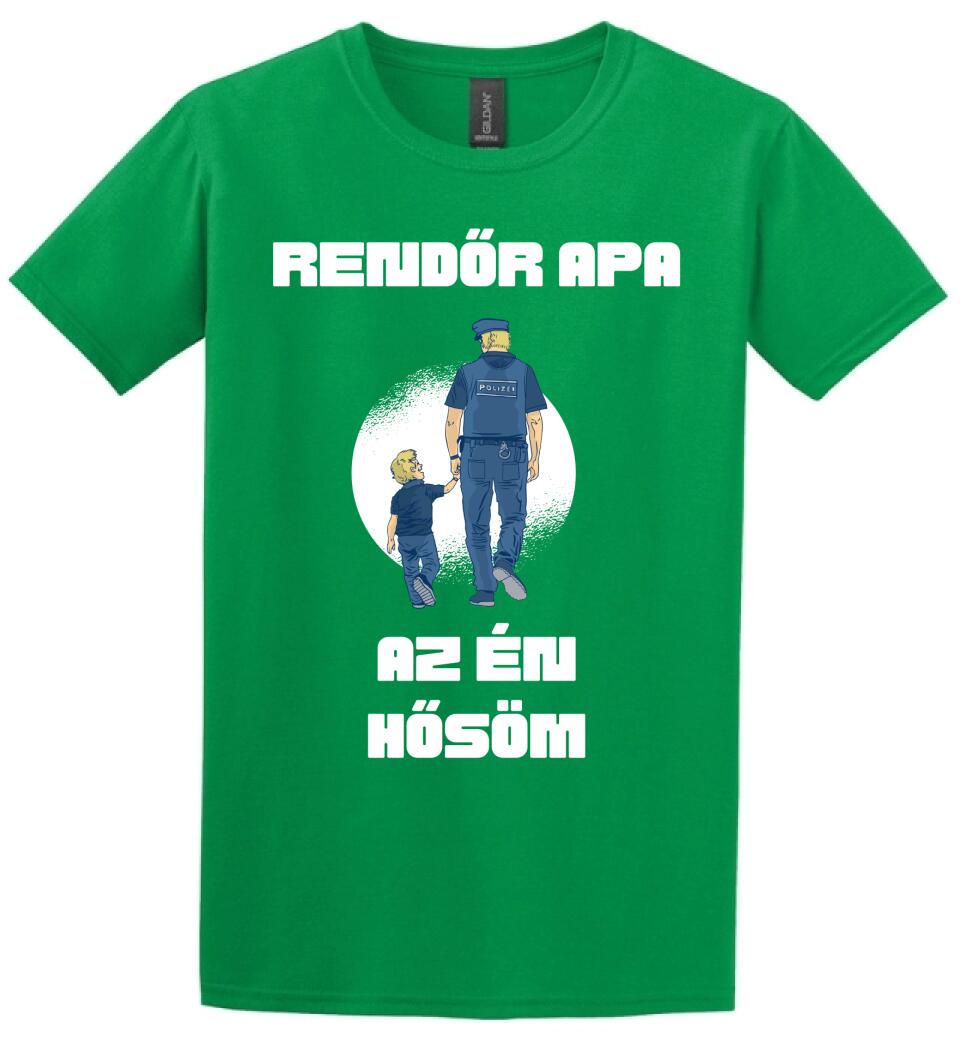 Rendőr apa hős póló