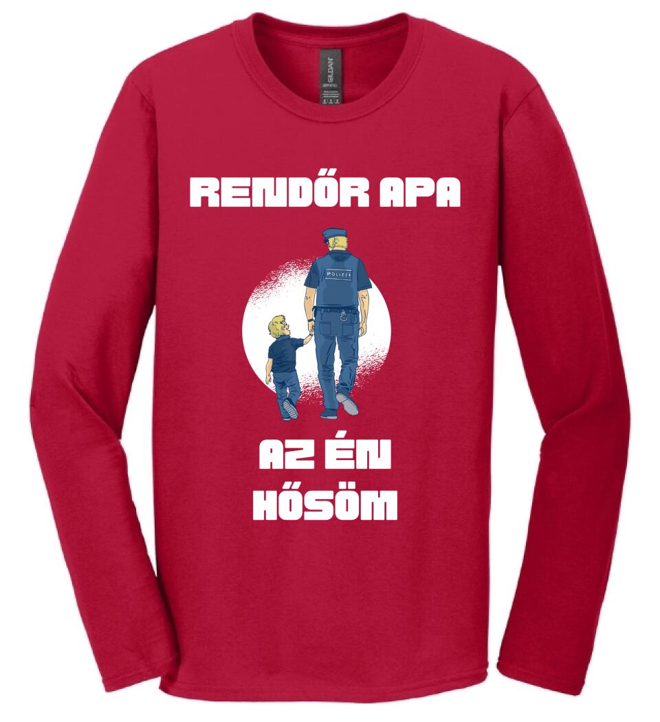 Rendőr apa hős póló