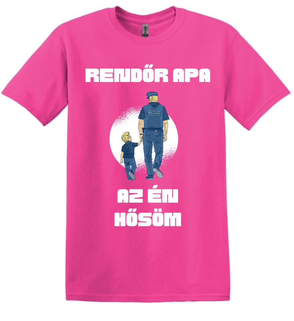 Rendőr apa hős póló