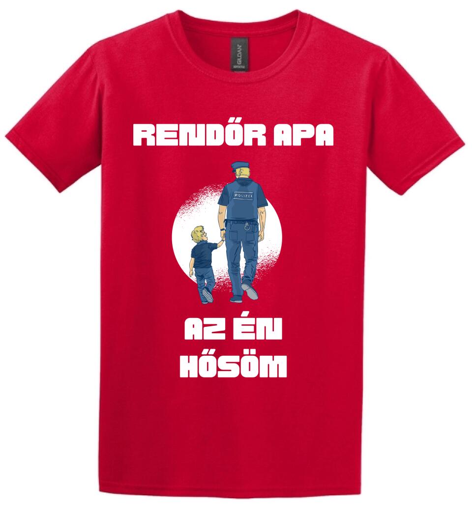 Rendőr apa hős póló