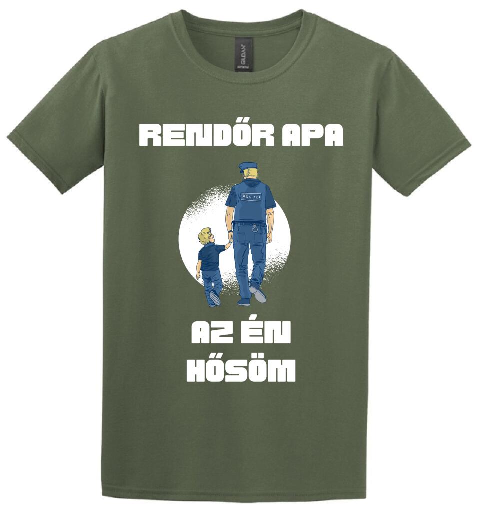 Rendőr apa hős póló