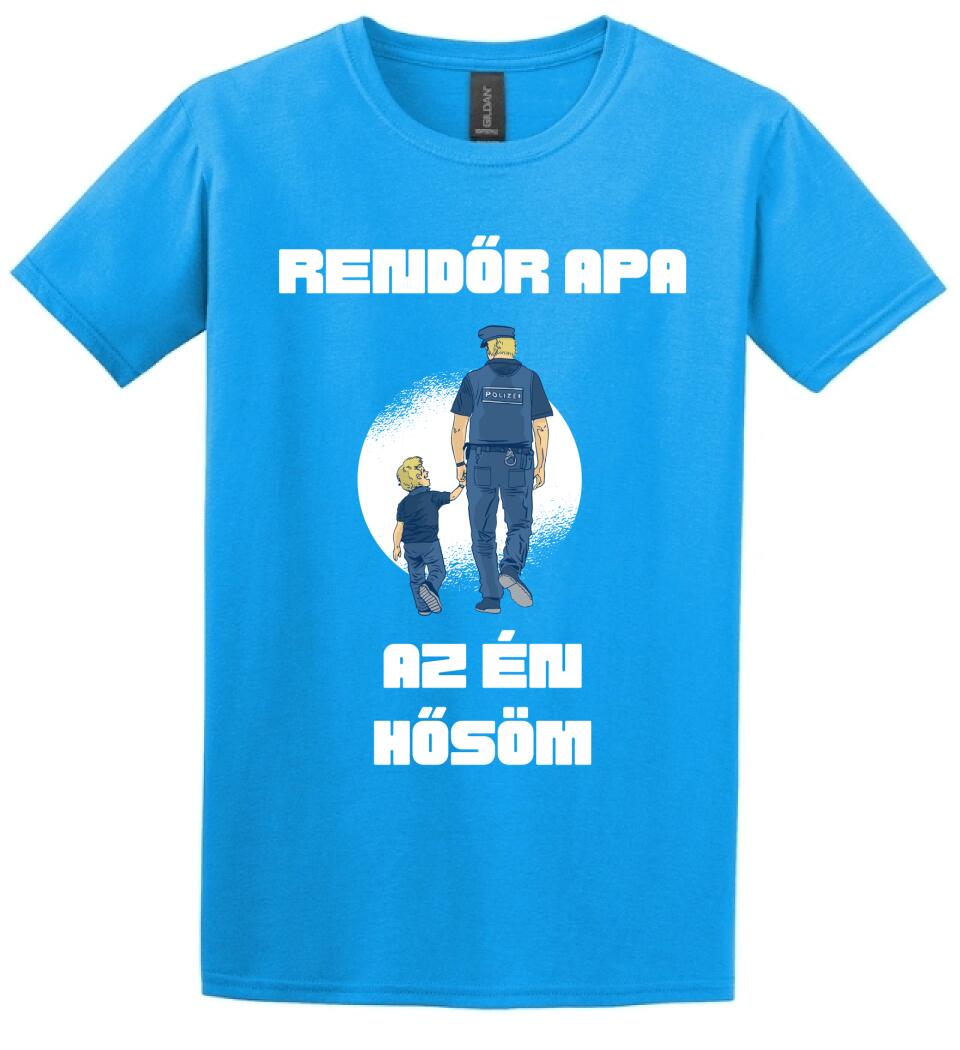Rendőr apa hős póló