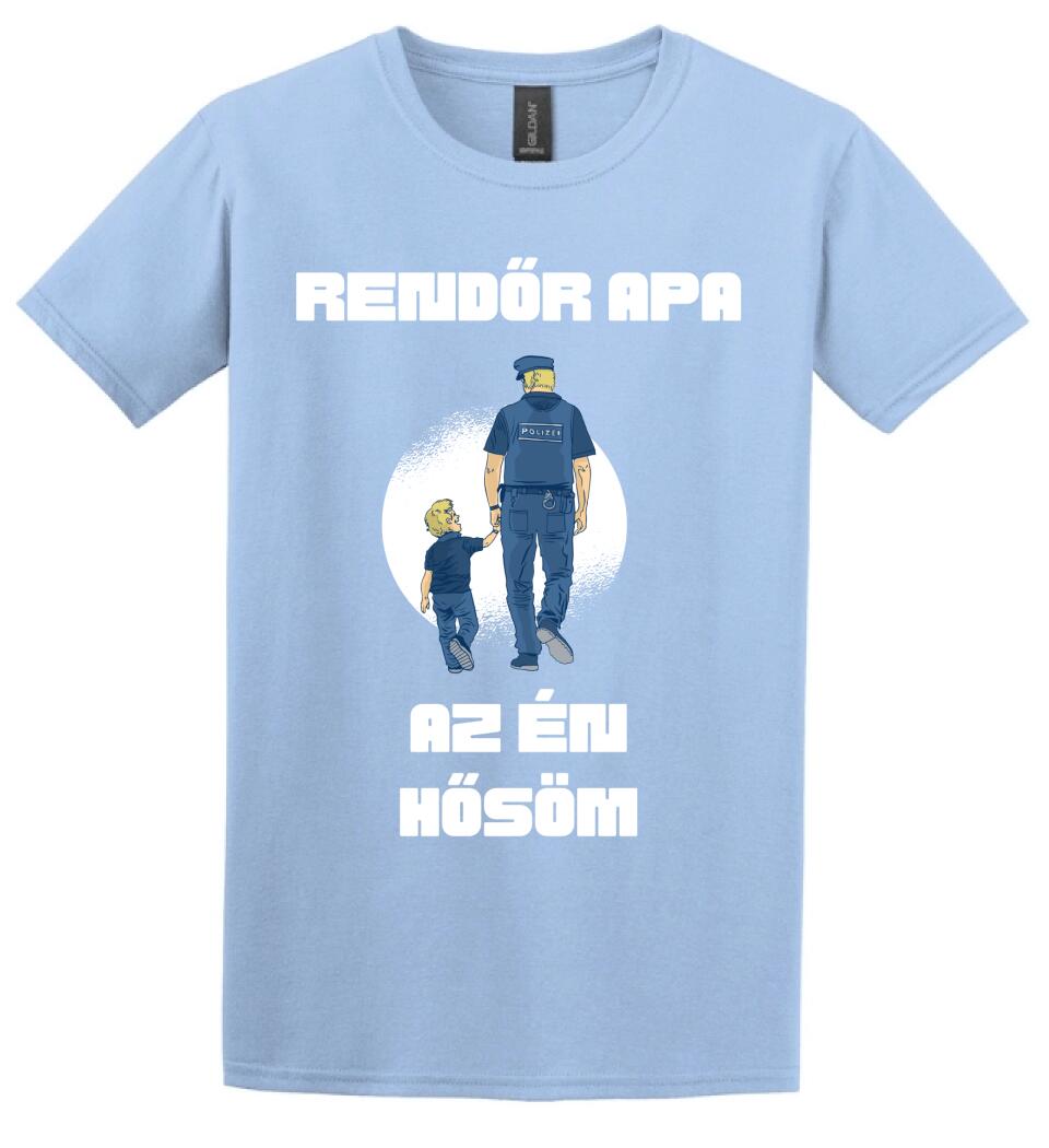 Rendőr apa hős póló