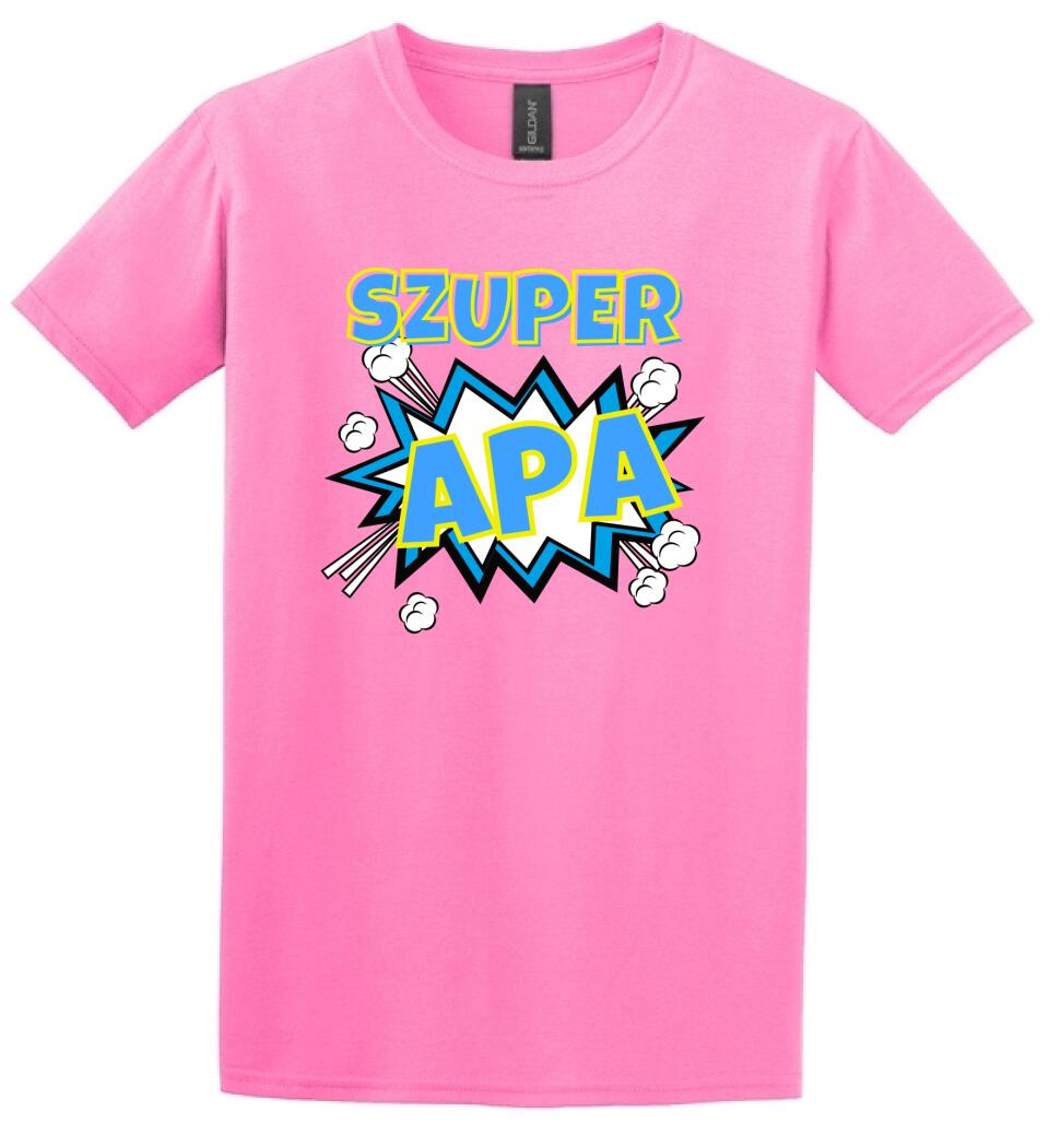 Szuper apa szines póló