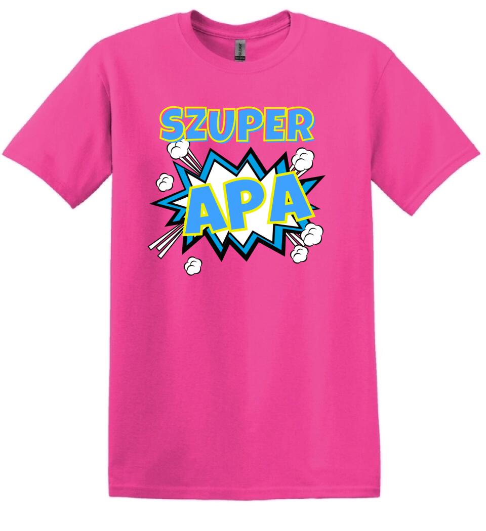 Szuper apa szines póló