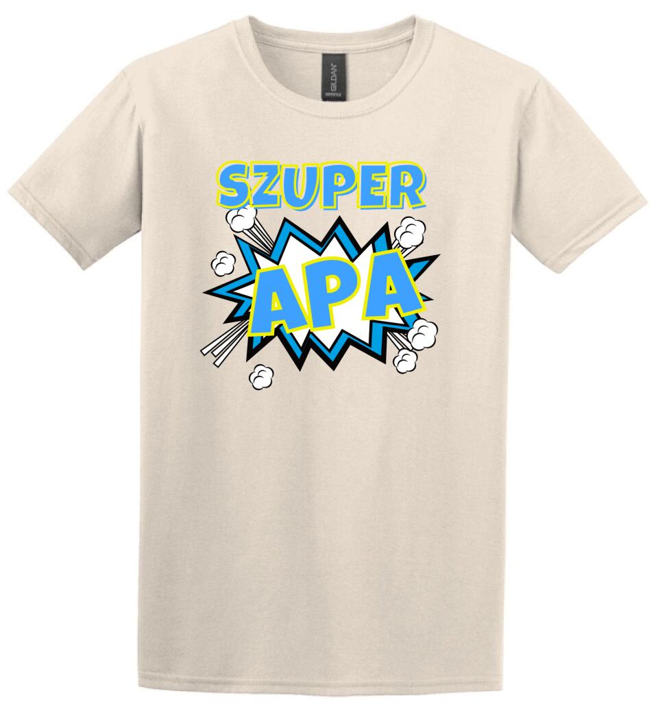 Szuper apa szines póló