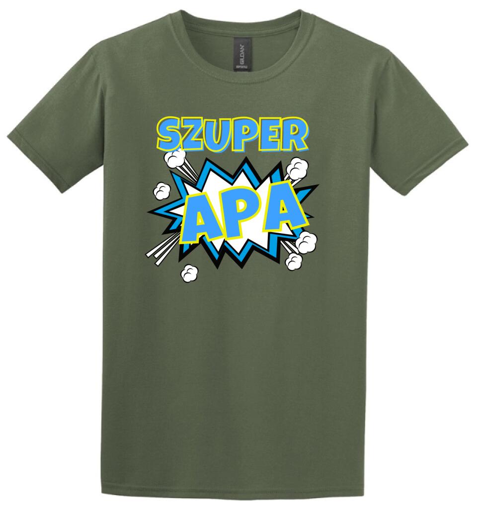 Szuper apa szines póló