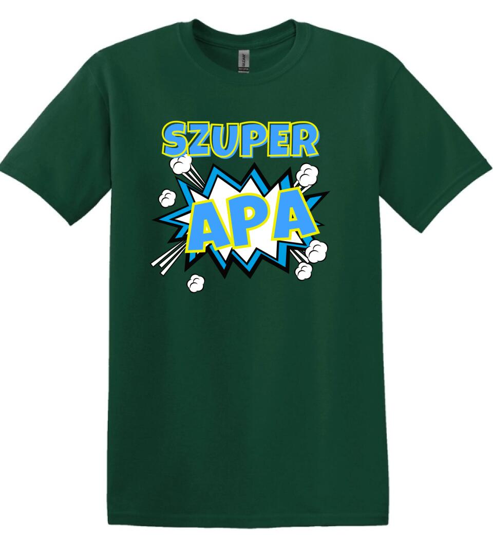 Szuper apa szines póló