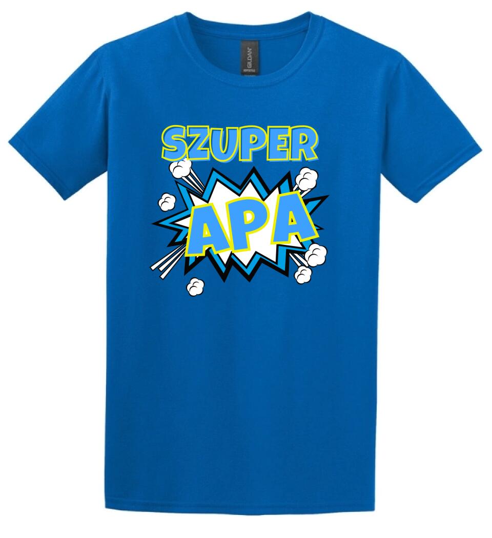 Szuper apa szines póló