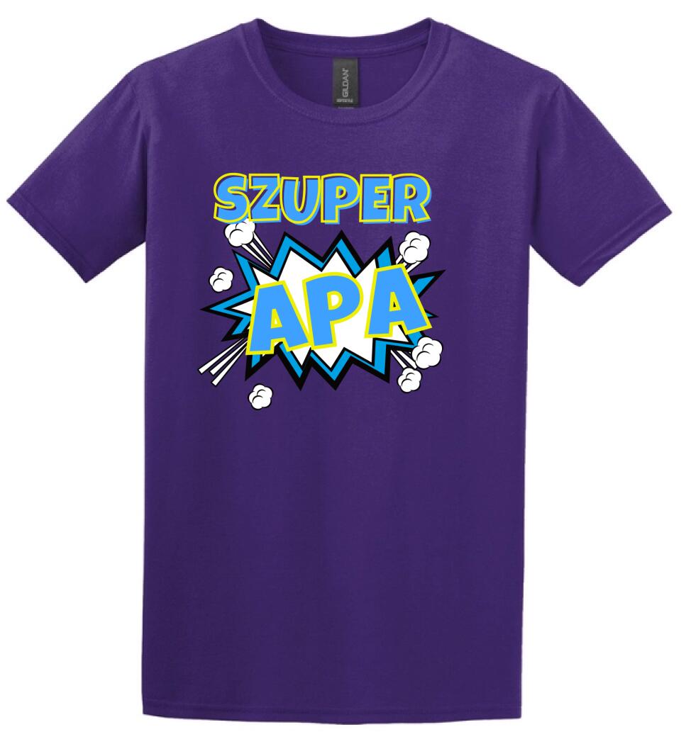 Szuper apa szines póló