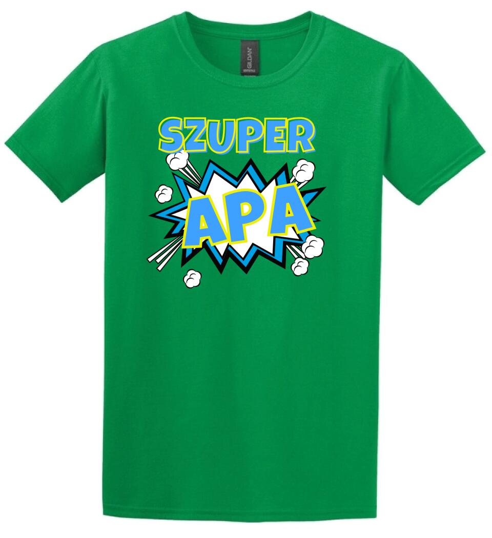 Szuper apa szines póló