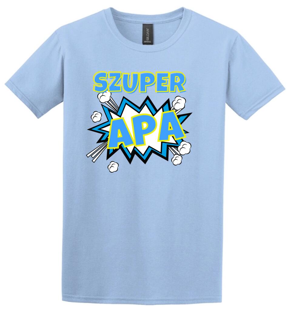 Szuper apa szines póló