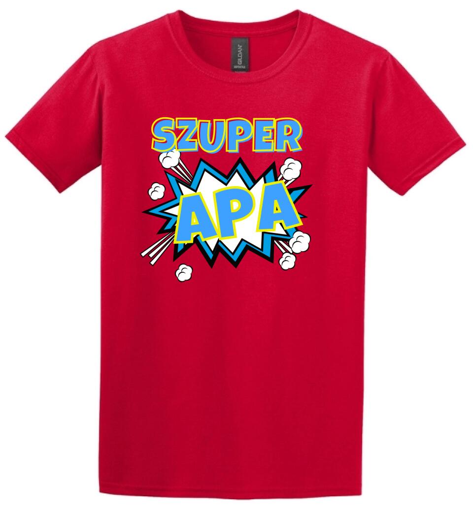 Szuper apa szines póló