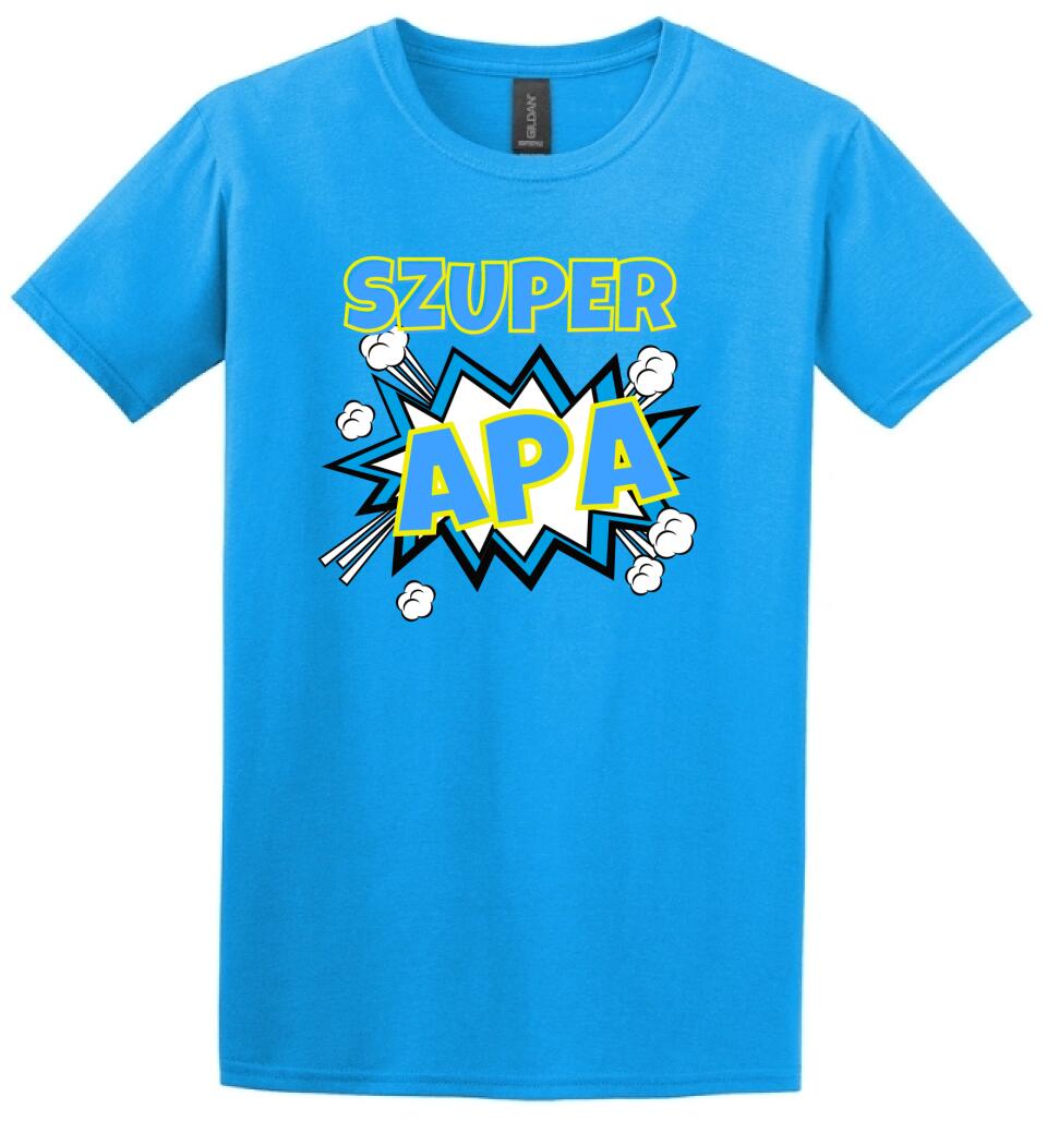 Szuper apa szines póló