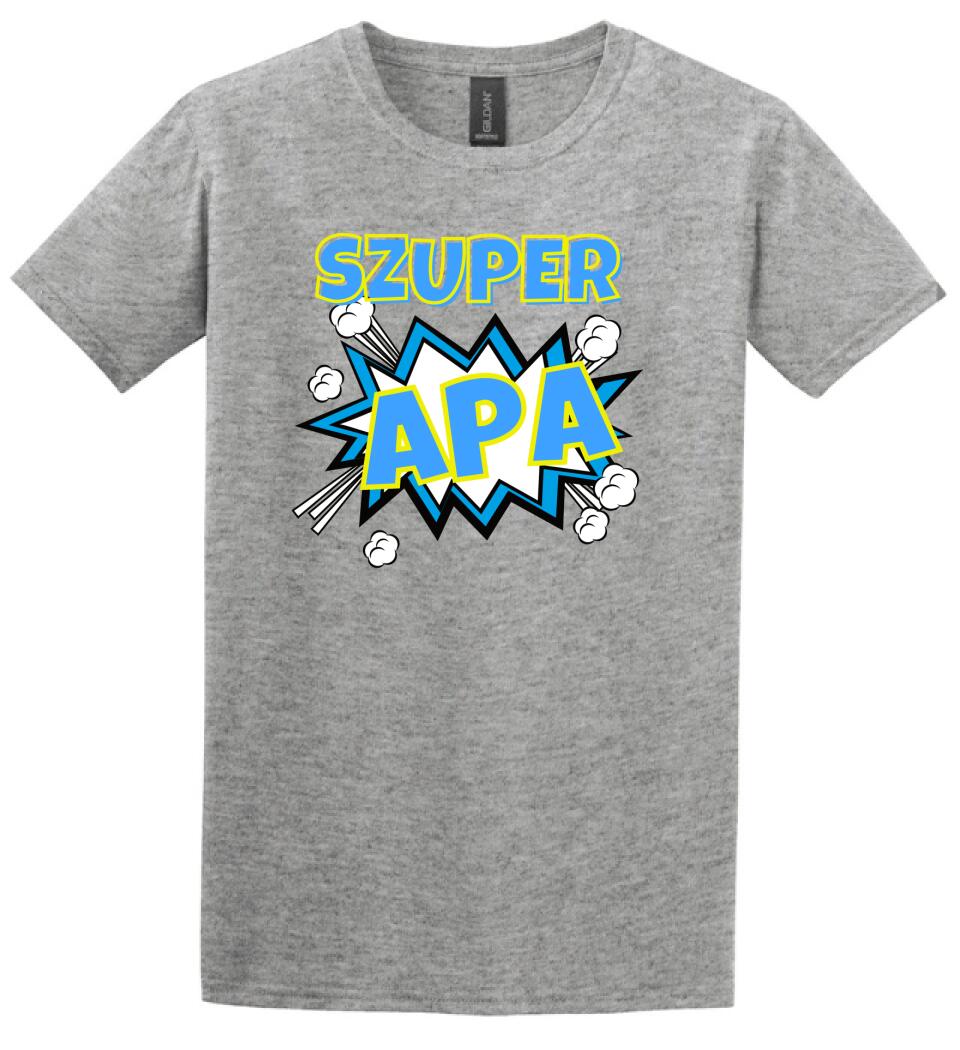 Szuper apa szines póló