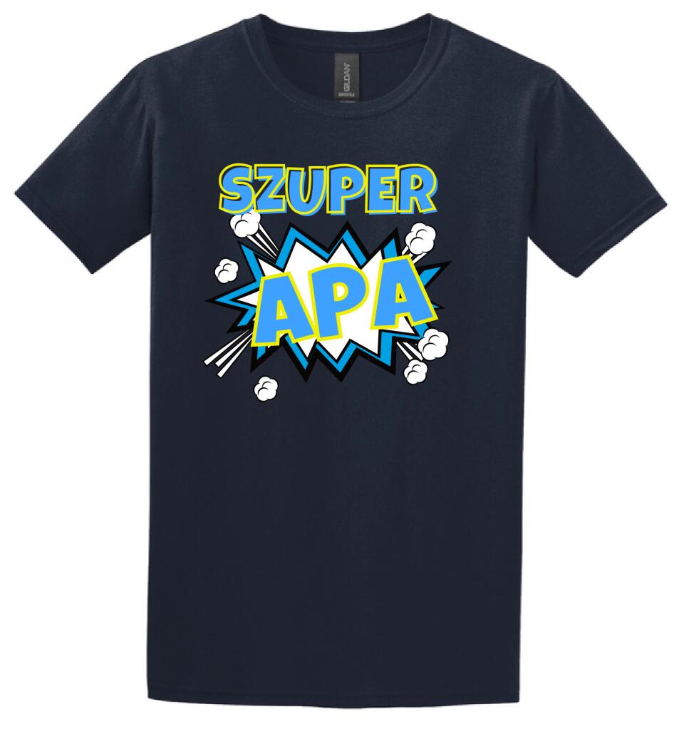 Szuper apa szines póló