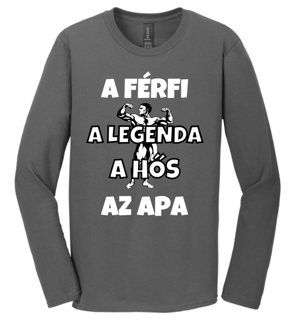 Férfi, legenda hős, apa póló