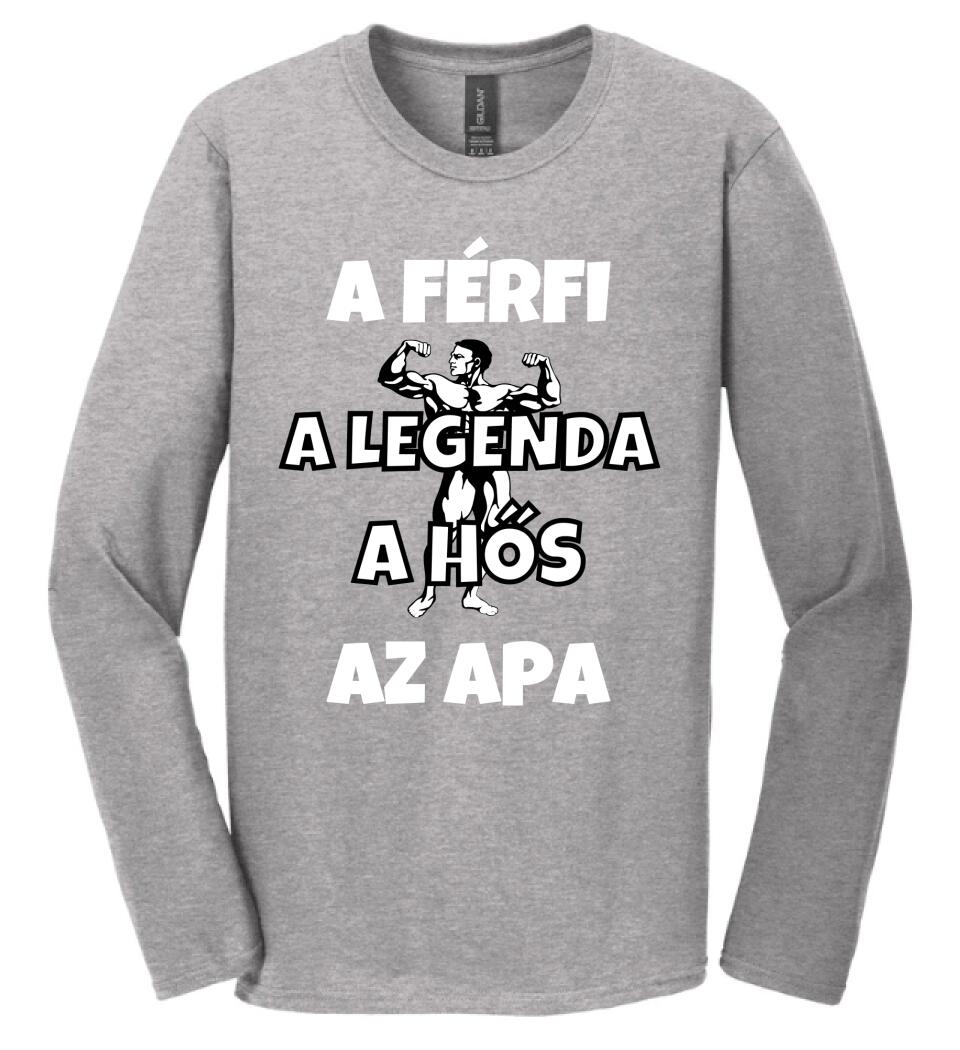 Férfi, legenda hős, apa póló