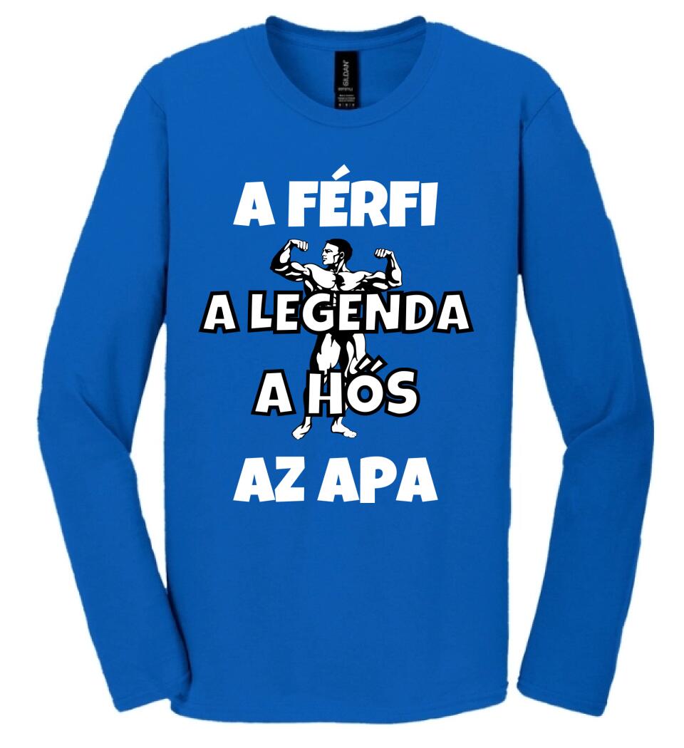 Férfi, legenda hős, apa póló