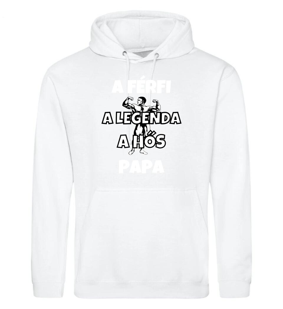Férfi, legenda, hős, papa póló