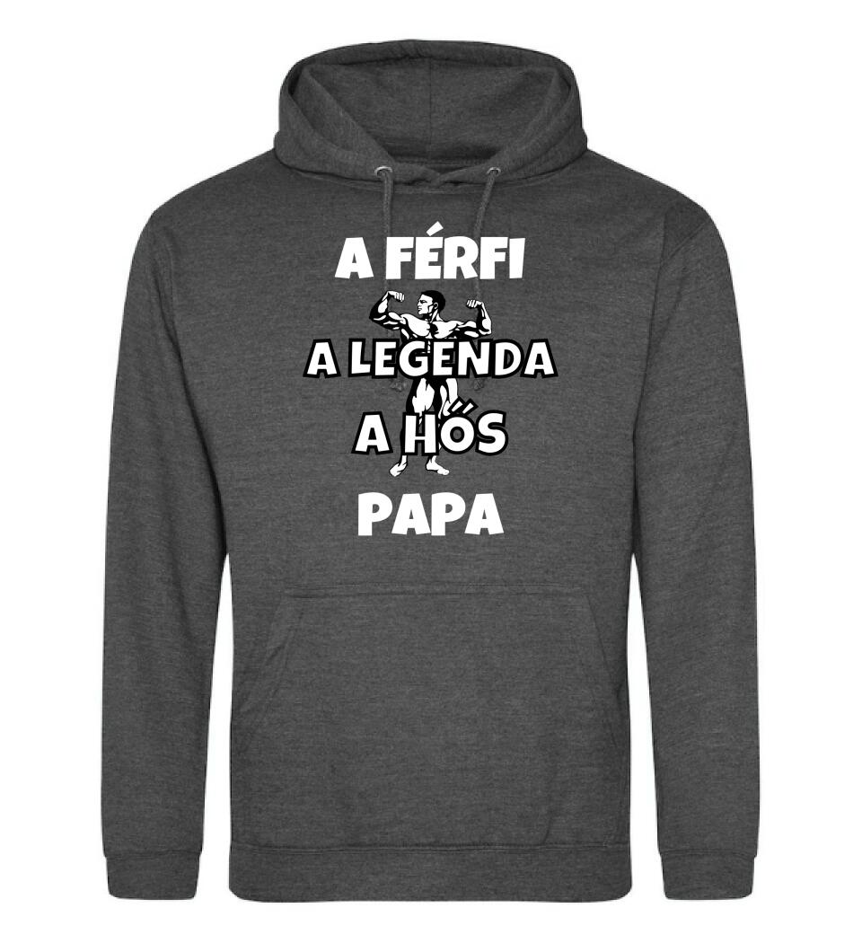 Férfi, legenda, hős, papa póló