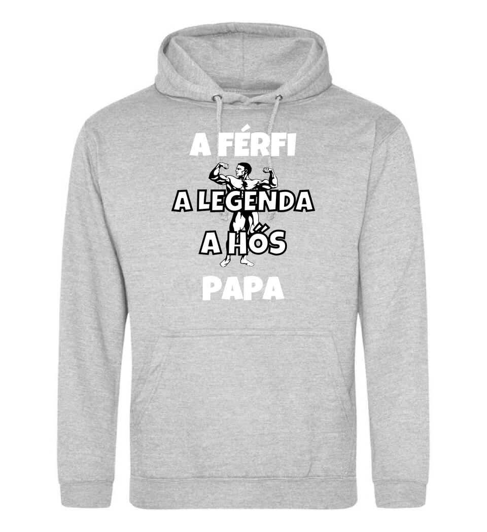 Férfi, legenda, hős, papa póló