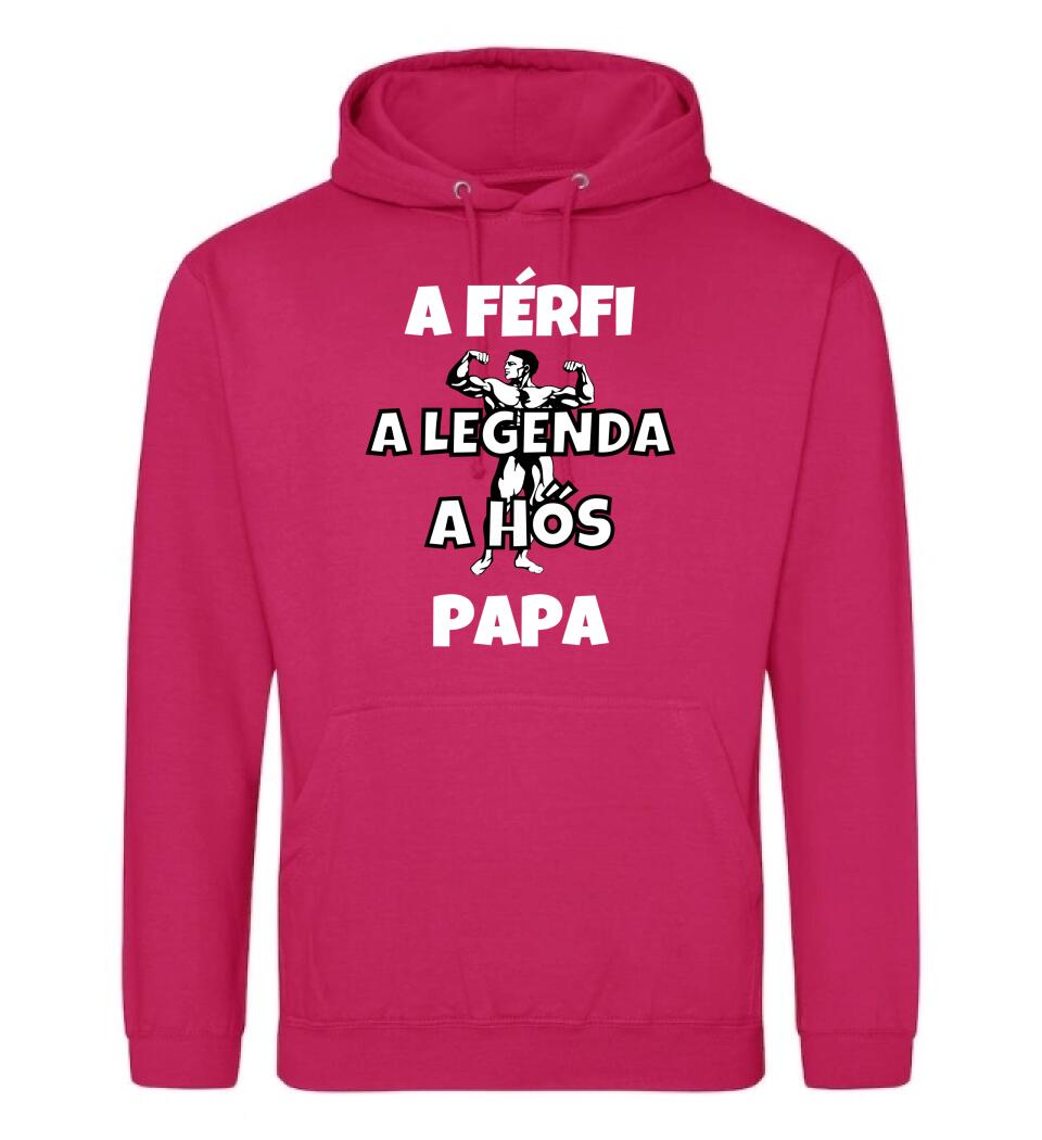 Férfi, legenda, hős, papa póló