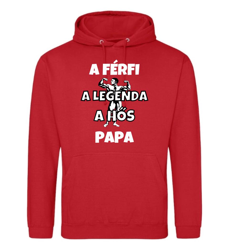 Férfi, legenda, hős, papa póló
